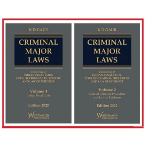 Whitesmann's Criminal Major Laws by K. D. Gaur (2 HB Vols.)